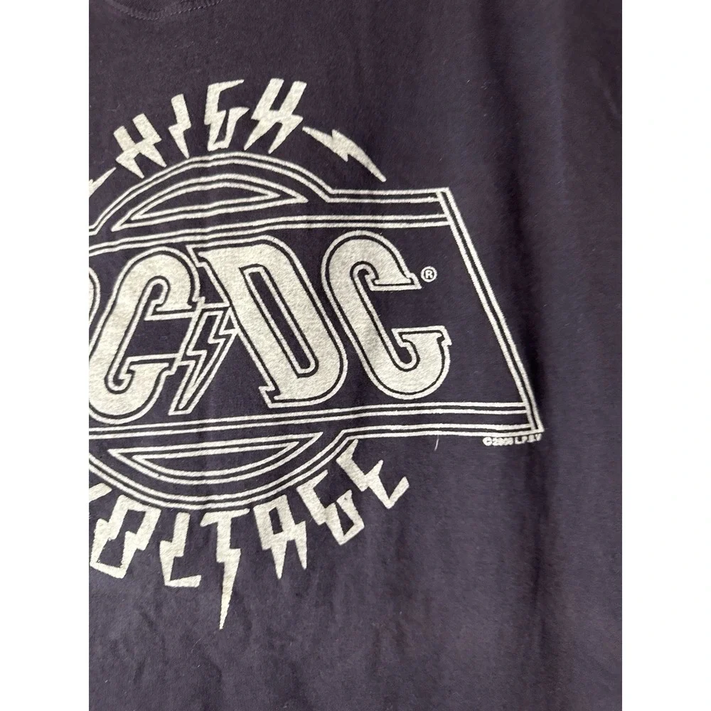 AC/DC ACDC High Voltage Band Tee 2003 Black Rock Shirt Size M